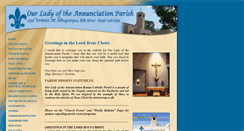 Desktop Screenshot of annunciationparishabq.org